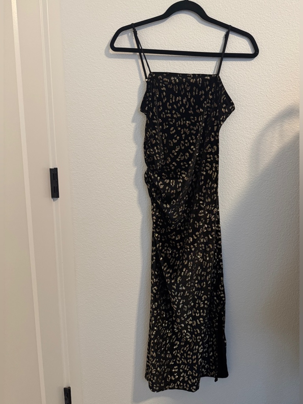 Show me your mumu velvet animal print midi dress